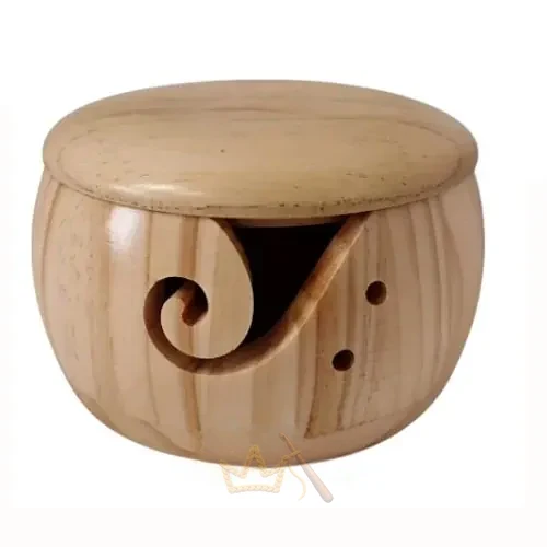 Wooden dish yarn holder 18-1025