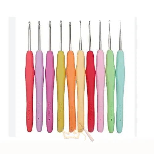 10pc small rubber crochet hook set 54-3